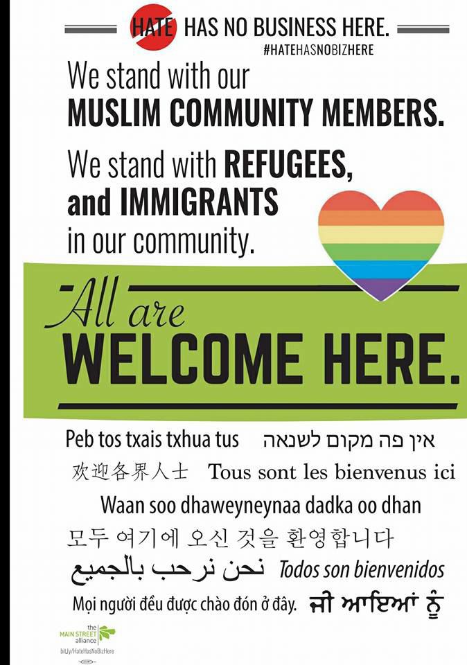 Hate Has No Business Here